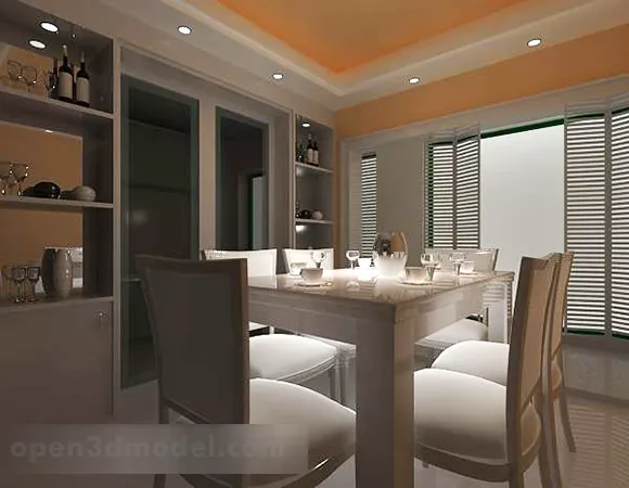 European Restaurant Interior V9 3d model European Restaurant Interior V9 3d model