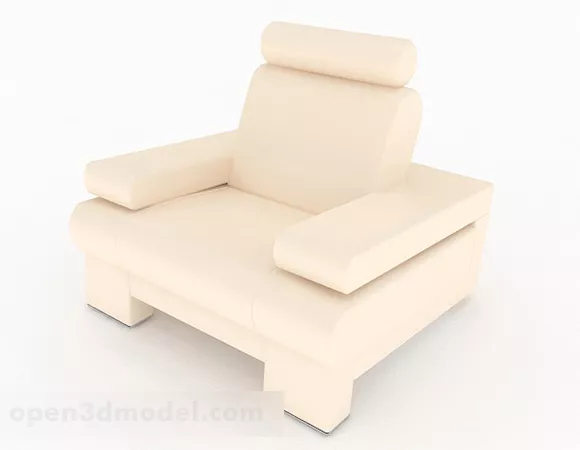 White Minimalist Single Sofa V2 3d model White Minimalist Single Sofa V2 3d model