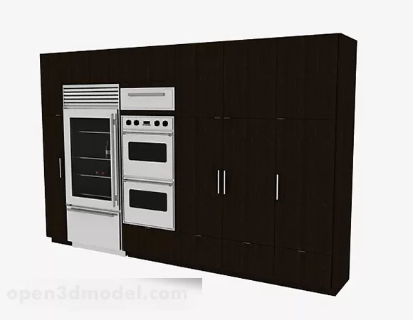 Brown Wooden Cabinet V9 3d model Brown Wooden Cabinet V9 3d model