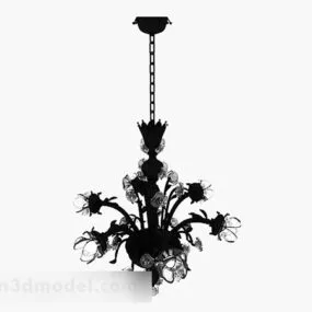Black Home Chandelier V4 3d model