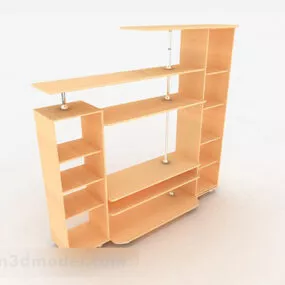Yellow Minimalist Tv Cabinet V3 3d model