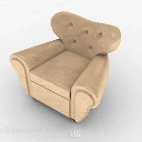 Yellow Single Sofa V4 3d model