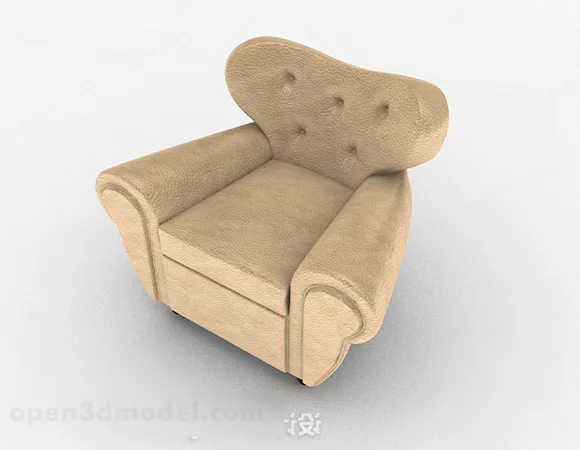 Yellow Single Sofa V4 3d model Yellow Single Sofa V4 3d model