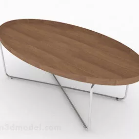 Simple Oval Coffee Table V1 3d model
