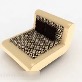 Yellow Single Sofa Furniture 3d model