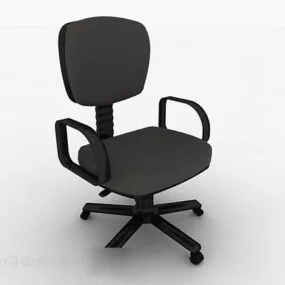 Black Office Chair V2 3d model