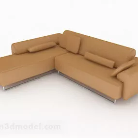 Brown Multiseater Sofa V2 3d model