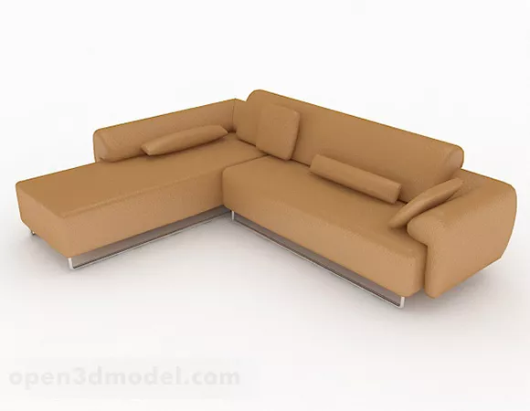 Brown Multiseater Sofa V2 3d model Brown Multiseater Sofa V2 3d model