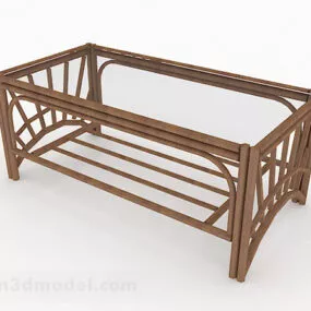 Brown Coffee Table Furniture 3d model