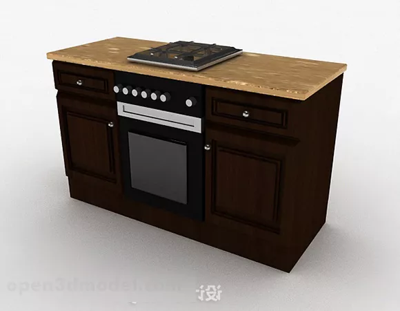 Brown Wooden Cabinet Furniture 3d model Brown Wooden Cabinet Furniture 3d model