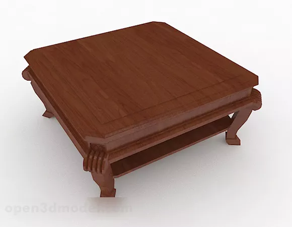 Brown Wooden Coffee Table V16 3d model Brown Wooden Coffee Table V16 3d model