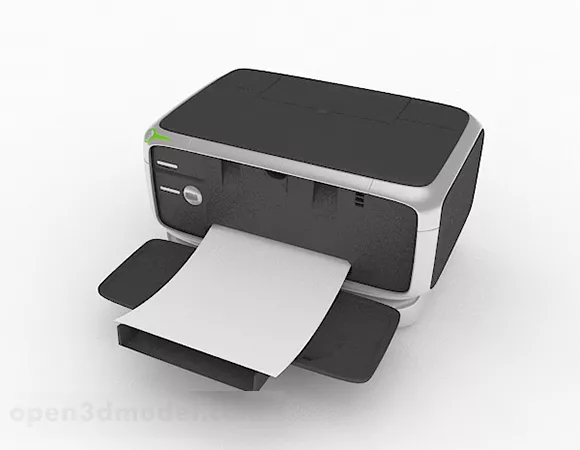 Black Printer Machine 3d model Black Printer Machine 3d model