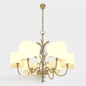 Brown Home Chandelier V2 3d model