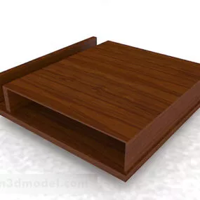 Wooden Simple Coffee Table V3 3d model