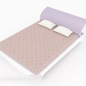 Simple Furniture Home Double Bed 3d model
