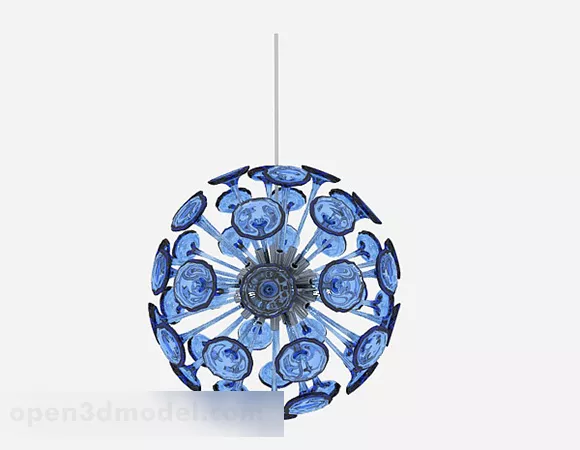 Blue Chandelier Design 3d model Blue Chandelier Design 3d model