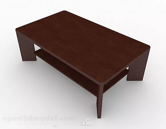 Brown Wooden Coffee Table Design V1 3d model Brown Wooden Coffee Table Design V1 3d model