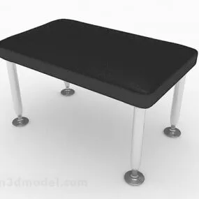 Black Minimalist Stool Design 3d model