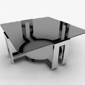 Simple Glass Coffee Table Design 3d model