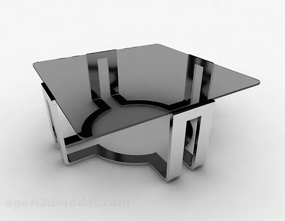 Simple Glass Coffee Table Design 3d model Simple Glass Coffee Table Design 3d model