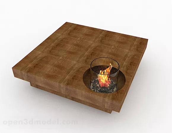 Brown Wooden Coffee Table Design V5 3d model Brown Wooden Coffee Table Design V5 3d model