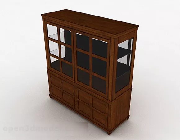 Wall Bookcase Library 3d model