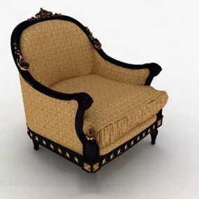 Yellow Single Sofa Design 3d model