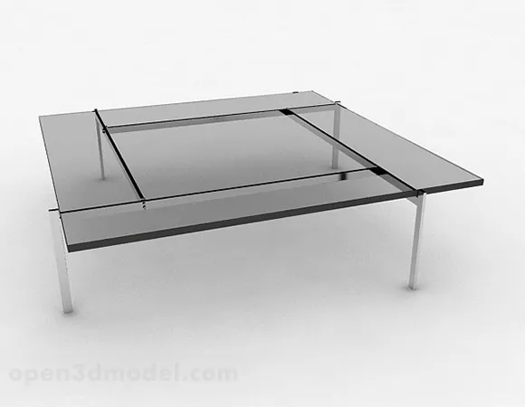Gray Glass Coffee Table Design 3d model Gray Glass Coffee Table Design 3d model