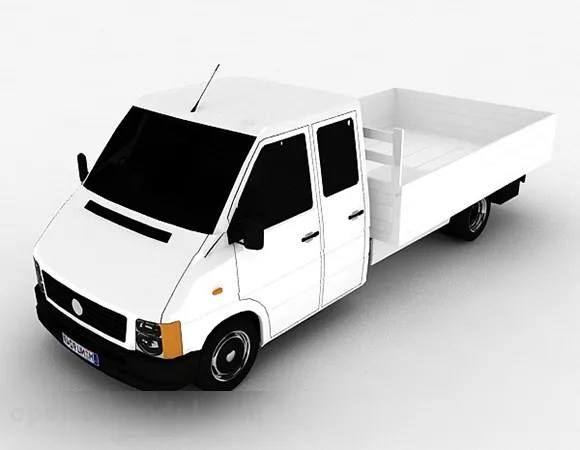 White Truck Design 3d model White Truck Design 3d model
