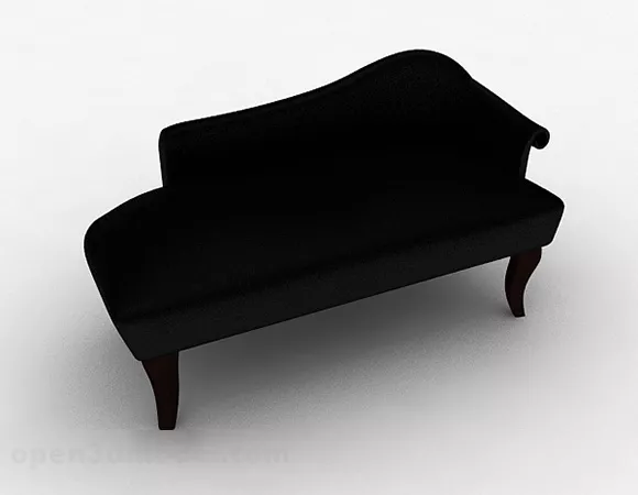 Black Minimalist Multi-seater Sofa Design 3d model Black Minimalist Multi-seater Sofa Design 3d model