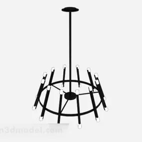 Black Chandelier Furniture 3d model