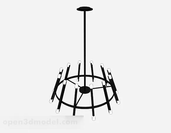 Black Chandelier Furniture 3d model Black Chandelier Furniture 3d model