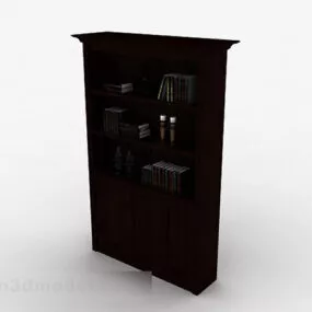 Brown Wooden Display Cabinet Furniture 3d model