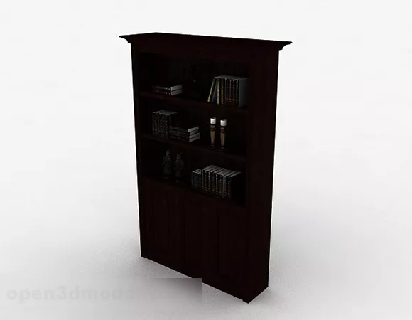 Brown Wooden Display Cabinet Furniture 3d model Brown Wooden Display Cabinet Furniture 3d model