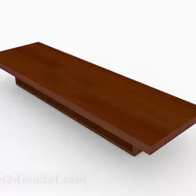Simple Wooden Coffee Table Furniture 3d model