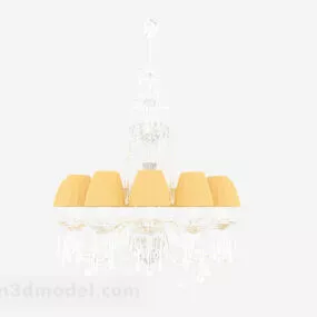 Yellow Chandelier Furniture 3d model