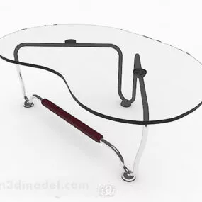 Simple Glass Coffee Table Furniture 3d model