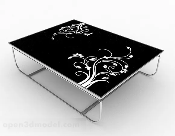 Black Minimalistic Coffee Table Furniture 3d model Black Minimalistic Coffee Table Furniture 3d model
