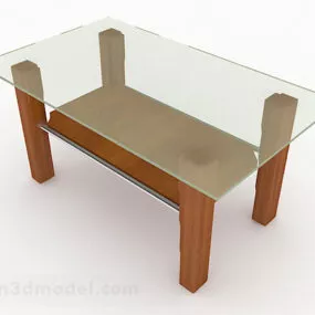Glass Coffee Table Furniture V1 3d model