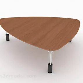 Brown Wooden Coffee Table Furniture 3d model