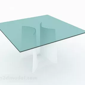 Simple Glass Coffee Table Furniture V1 3d model