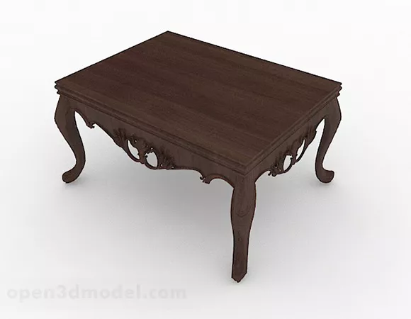 Brown Wooden Coffee Table Furniture V1 3d model Brown Wooden Coffee Table Furniture V1 3d model