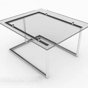 Simple Glass Coffee Table Furniture V2 3d model