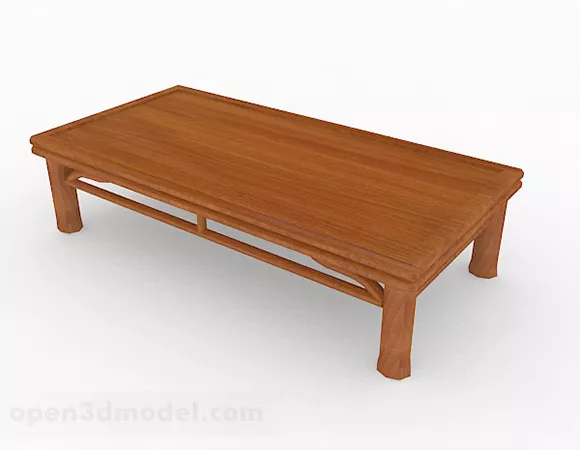 Simple Wooden Coffee Table Furniture V1 3d model Simple Wooden Coffee Table Furniture V1 3d model