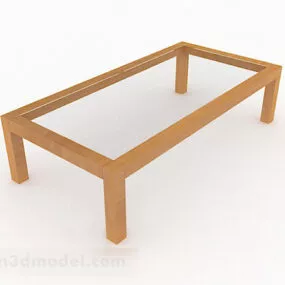 Simple Glass Coffee Table Furniture V4 3d model