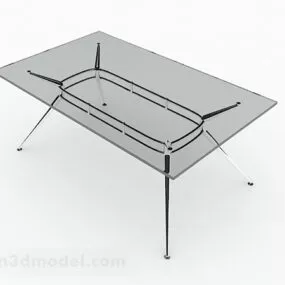 Simple Glass Coffee Table Furniture V6 3d model