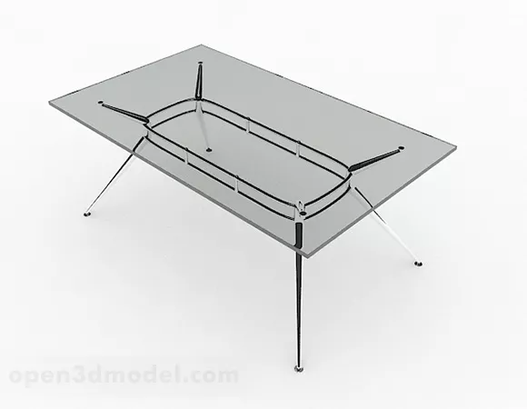 Simple Glass Coffee Table Furniture V6 3d model Simple Glass Coffee Table Furniture V6 3d model