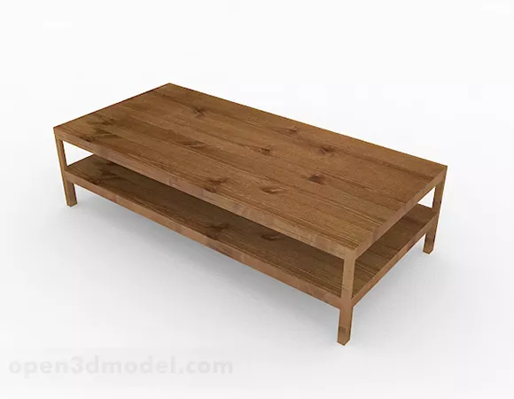 Simple Wooden Coffee Table Furniture V2 3d model Simple Wooden Coffee Table Furniture V2 3d model