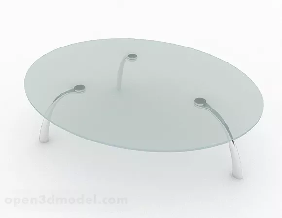Oval Glass Coffee Table Furniture V1 3d model Oval Glass Coffee Table Furniture V1 3d model