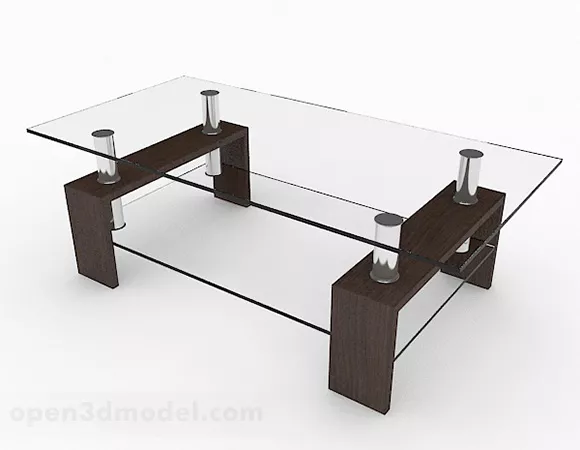 Simple Glass Coffee Table Furniture V8 3d model Simple Glass Coffee Table Furniture V8 3d model